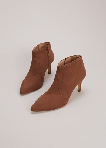 Phase Eight Brown Leather Boots Brown Australia | NR1789326